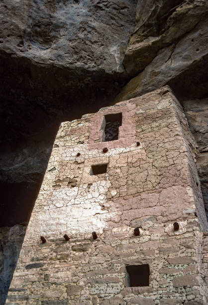 Mesa Verde NP - Cliff Palace - Tower with T-Door - 1990