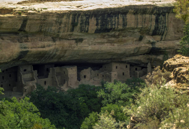 Mesa Verde NP - Spruce Tree House - From Overlook - 1990