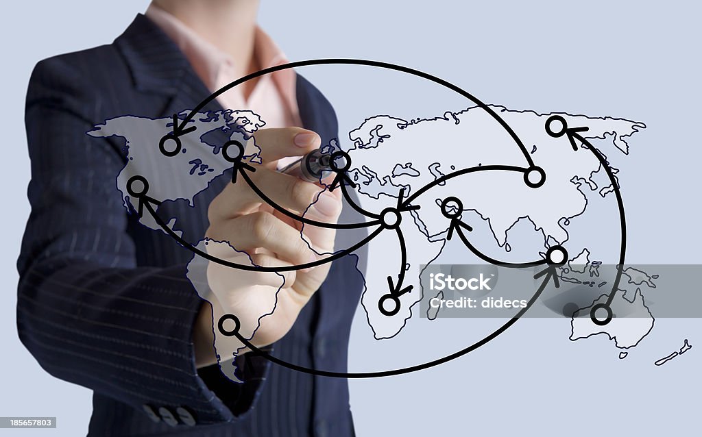 Logística concepto de tecnología - Foto de stock de Ejecutiva libre de derechos