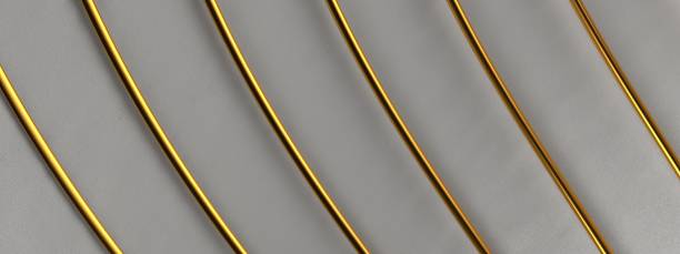 istock White gold edge wavy band Uniform chic elegant modern 3D Rendering abstract background 1856583483