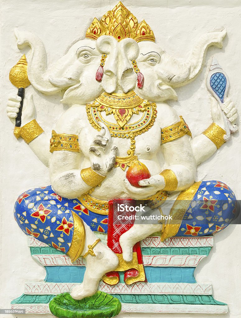 Hindu God Ganesha Avatar Image In Stucco Stock Photo - Download ...