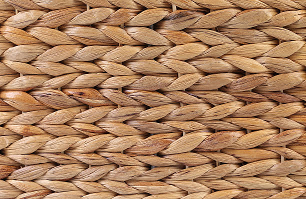 istock Closeup of yellow wicker basket. 185661016
