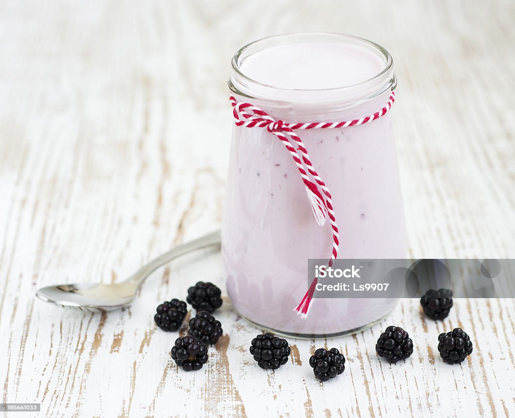 Blackberry Iogurte - Royalty-free Alimentação Saudável Foto de stock