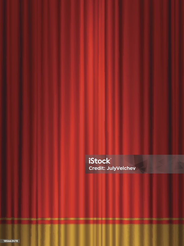 theatre red gold curtain Close view of a red gold curtain. Vector illustration. Backgrounds stock vector