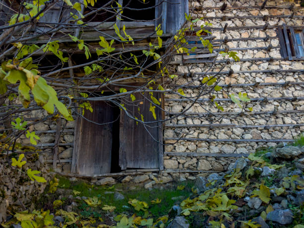Stone building that has defied the years and is about to collapse