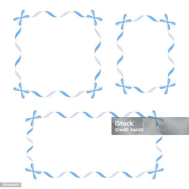 Frame Cross Ribbon Ribbon Decorative Frame Set Vector Stock Illustration - Download Image ...