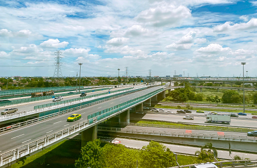 Bangkok, Thailand - June 17, 2023 : View Of A Highway And Overcross In Bangkok.