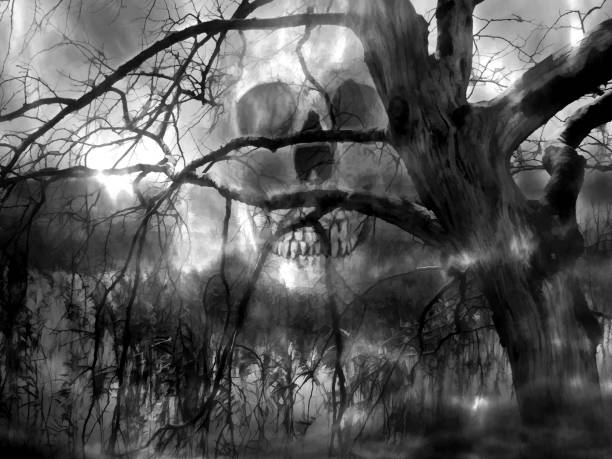 istock The ghost lake. Digital illustration art. 1856692889