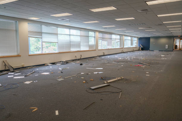 istock empty office building interior with furniture removed before renovation 1856697561