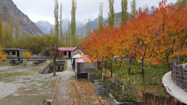 Drone footage of Skardu Valley Located In Gilgit-Baltistan, Pakistan