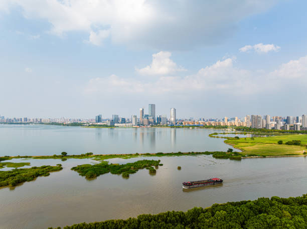 istock Dushu Lake and Urban Architecture 1856747422