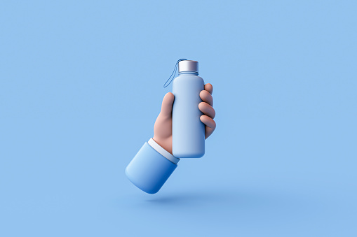 Three Dimensional, Water Bottle, Bottle, Plastic, Digitally Generated Image