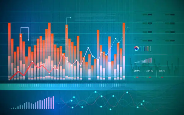 Vector illustration of Stock Market Price Chart Concept