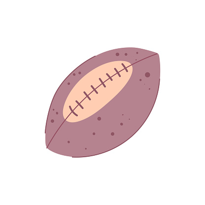 college american football ball cartoon. field texture, sport pigskin, footbal lace college american football ball sign. isolated symbol vector illustration