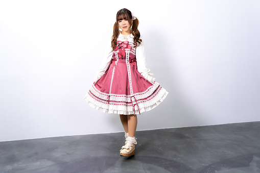 woman in classical lolita clothing