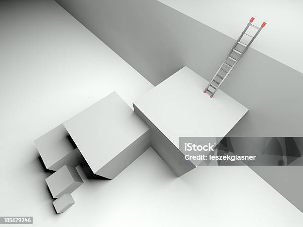 Foto de 3 D A Escada Do Sucesso e mais fotos de stock de A Escada do Sucesso - A Escada do Sucesso, Aberto, Adversidade
