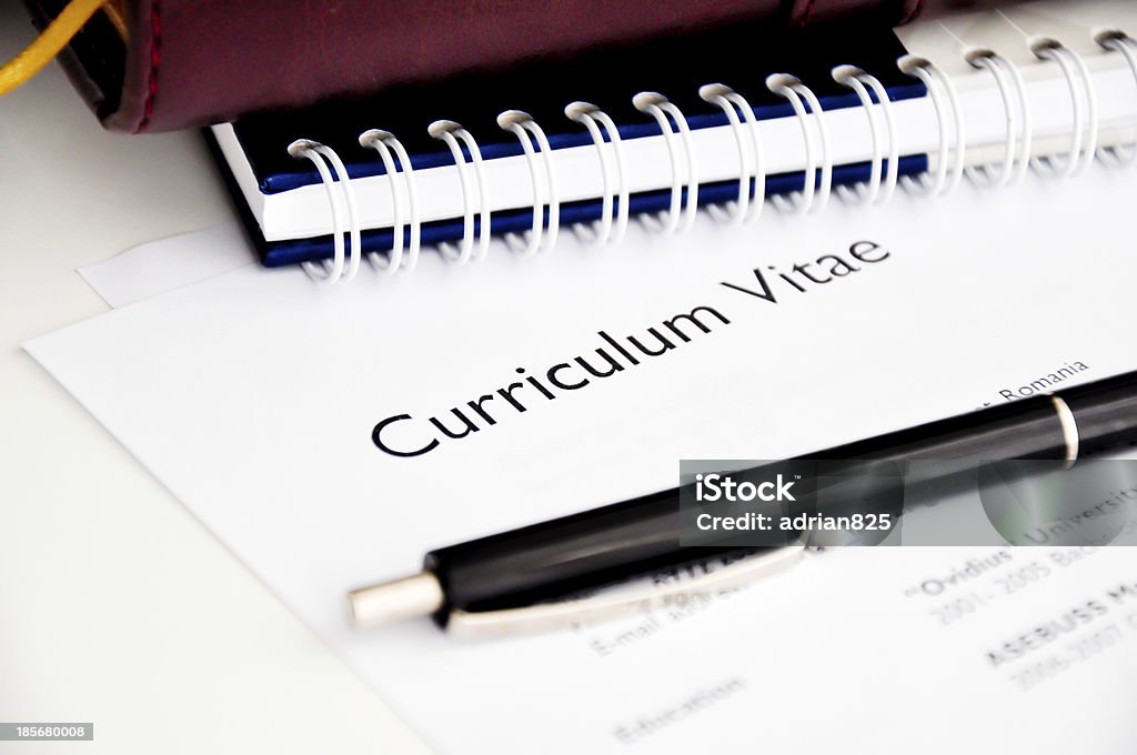 professional resume or curriculum vitae Résumé Stock Photo