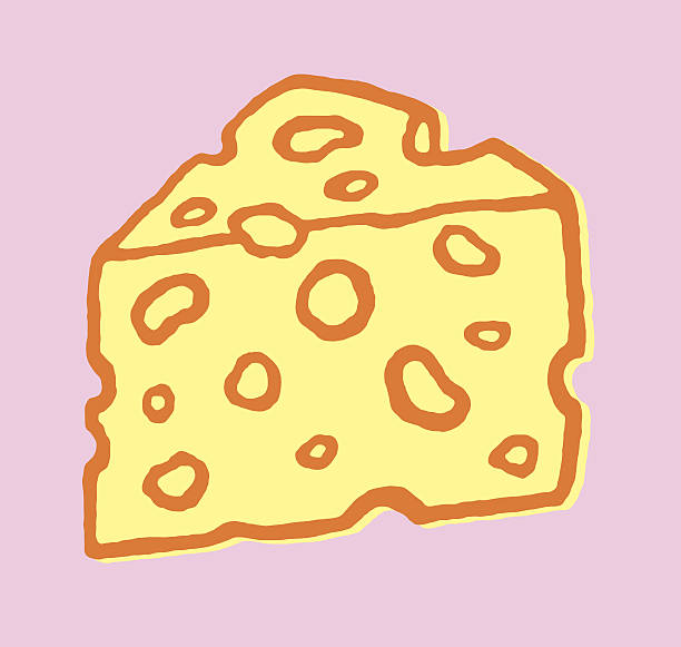 Swiss Cheese Swiss Cheese swiss cheese slice stock illustrations