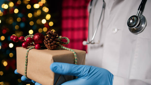 istock Handcrafted gift prepared by a medical operator 1856823740