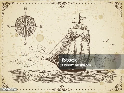 istock Vintage Sailing Ship 185684614