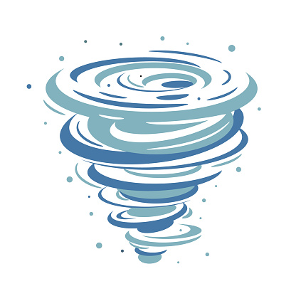 Tornado. Vector icon isolated on white background