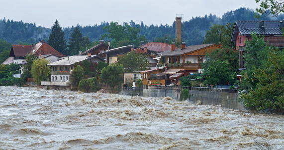 Flood - River Main, Germany - Sluice Kostheim