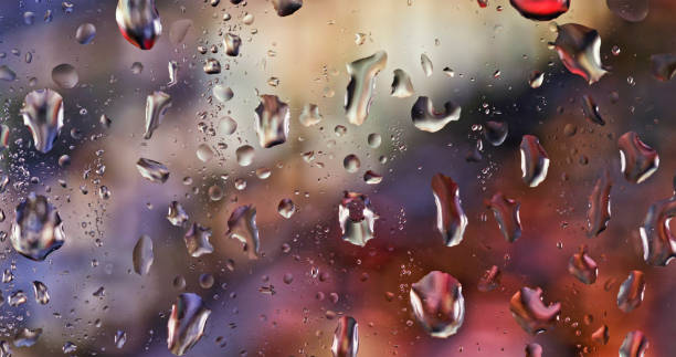 istock Close-up of water drops on window 1856869360