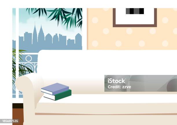 Books On Sofa Stock Illustration - Download Image Now - Absence, Vector, Architecture