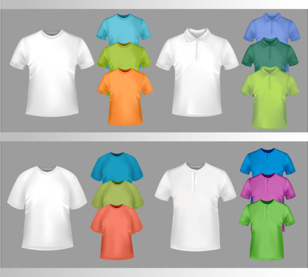 istock Set of colorful men's t-shirts 185688229