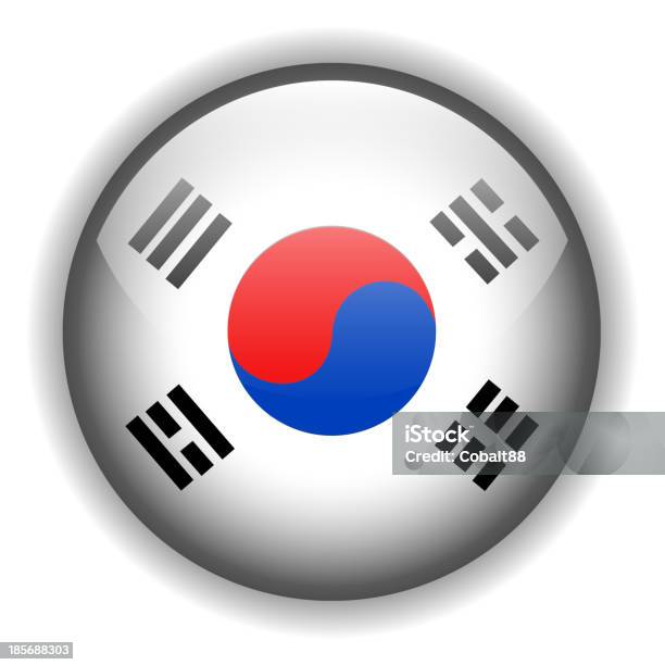 韓国の国旗ボタンベクター - アジア大陸のベクターアート素材や画像を多数ご用意 - アジア大陸, イラストレーション, コンピュータグラフィックス