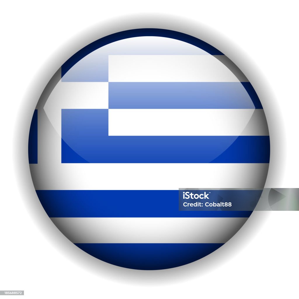 Grecia bandera, botón, vector - arte vectorial de Autoridad libre de derechos