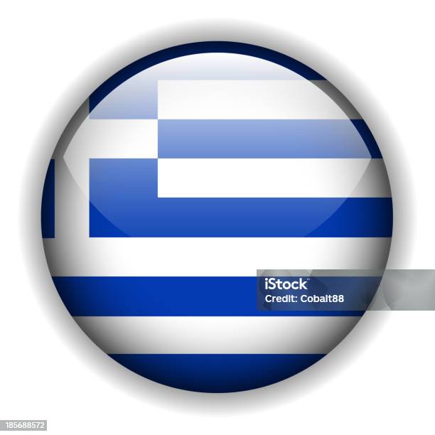 Ilustración de Grecia Bandera Botón Vector y más Vectores Libres de Derechos de Autoridad - Autoridad, Bandera, Brillante
