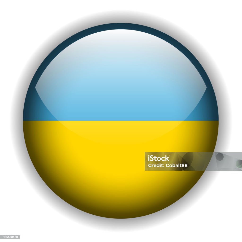 Drapeau Ukraine bouton, VECTEUR - clipart vectoriel de Autorité libre de droits