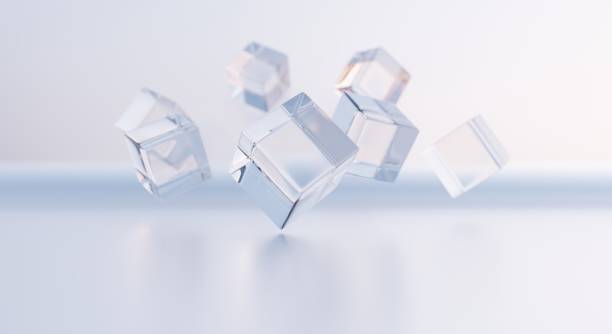 istock Ice cubes falling with depth of field 1856896428
