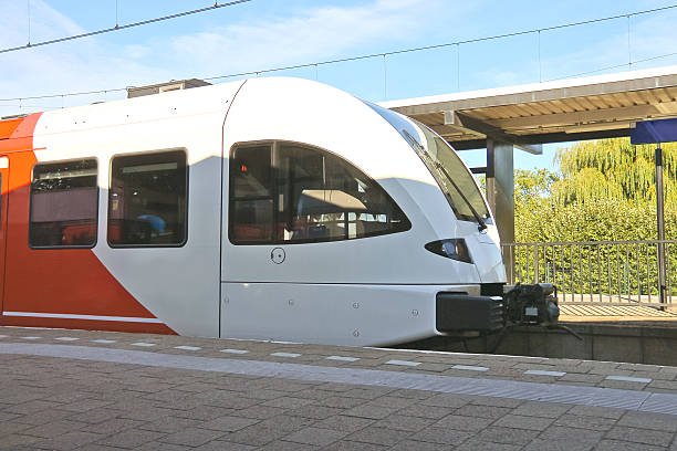 istock Arrival of the train at railway station 185689670