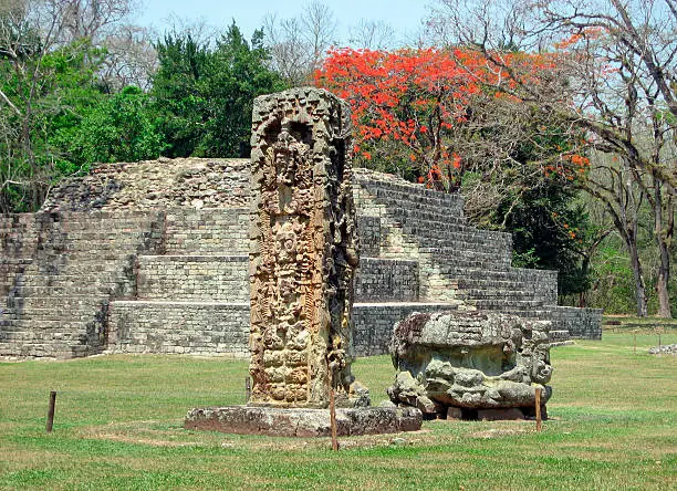 The Maya ruins at Copan are a UNESCO World Heritage Site located in Honduras.