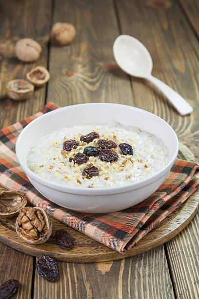istock Porridge with raisins and walnuts 185692801