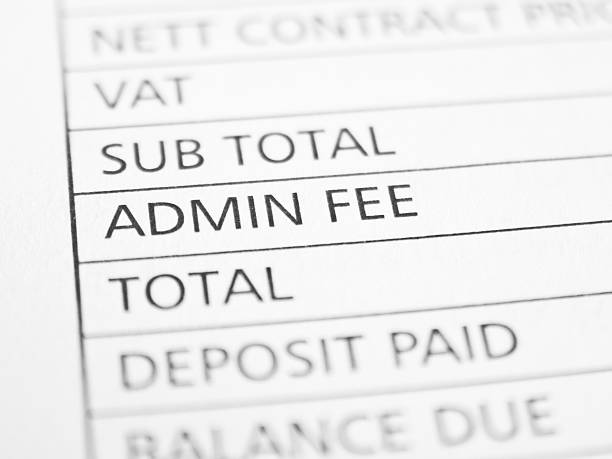 ADMIN FEE stock photo