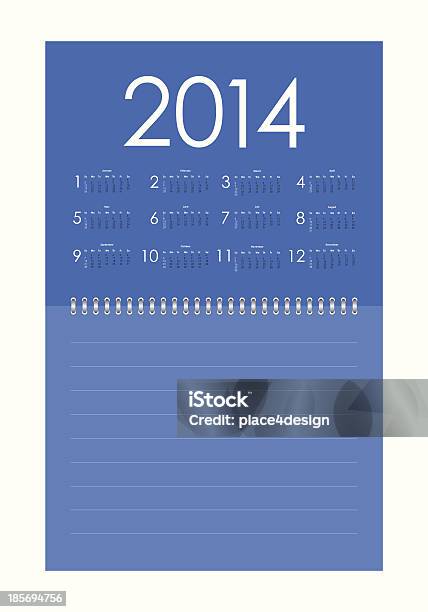 Calendar For 2014 Stock Illustration - Download Image Now - 2014, Annual Event, April
