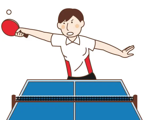 Vector illustration of Table tennis player(Men)