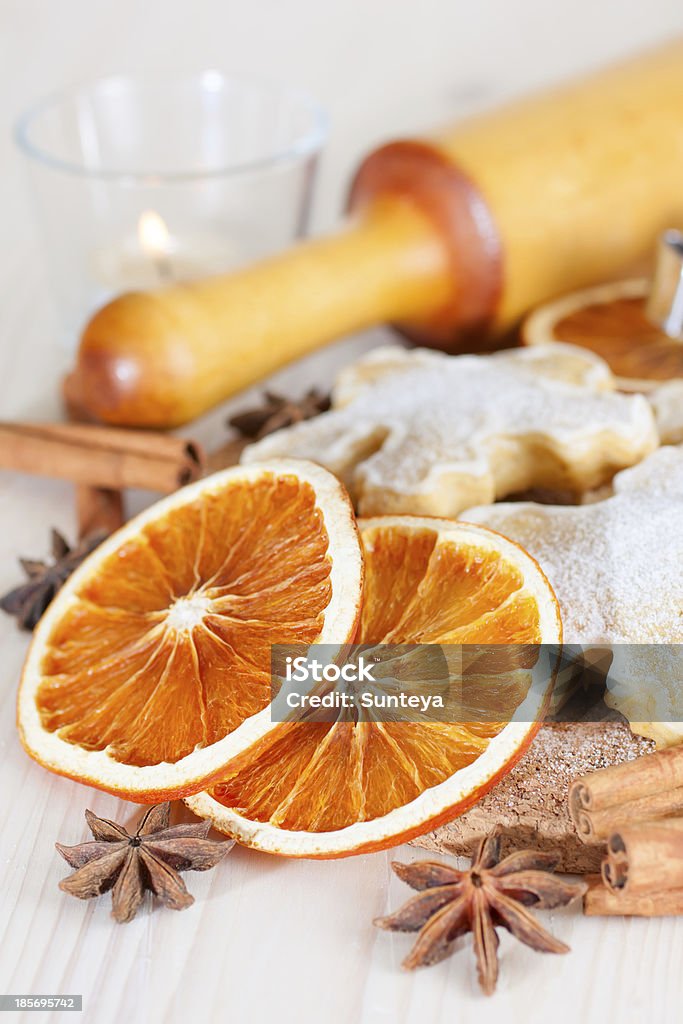 Christmas pastry. Cookie and spice Anise Stock Photo