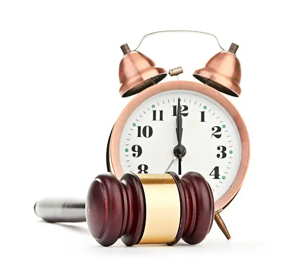 Photo of Gavel and old clock