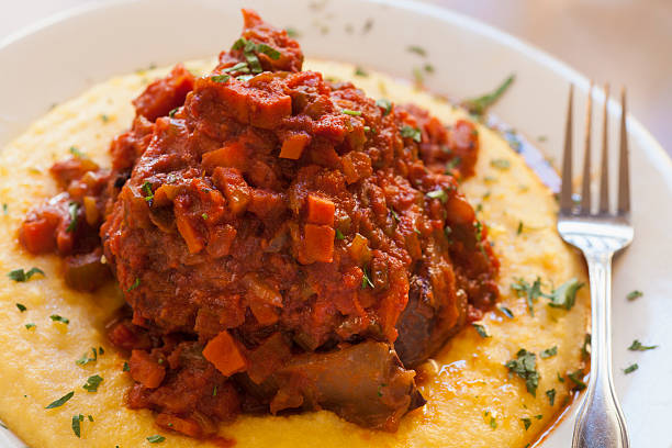 istock braised veal shank on polenta 185697148