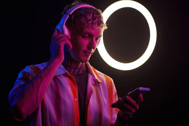 istock Man Listening to Electronic Music 1856982119