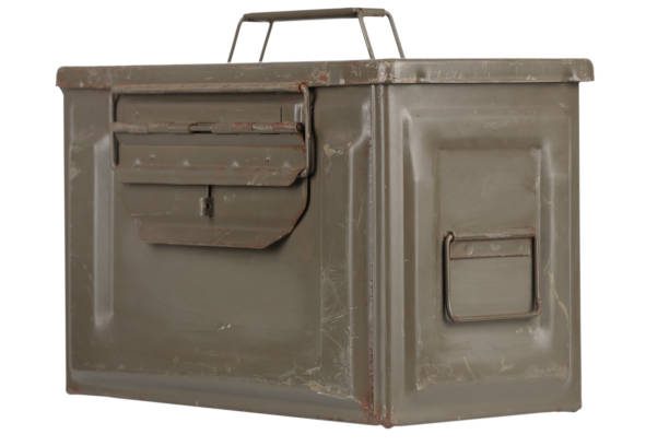 istock US army green metal .50 cal. ammo box. 1857055029