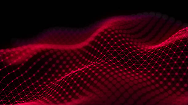 istock Abstract futuristic wave. Network connection dots and lines. Digital background. 3d rendering 1857087600