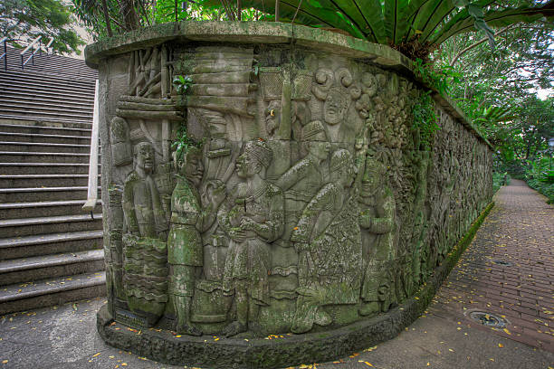 istock Balinese Stone Wall Carvings 2 185710285