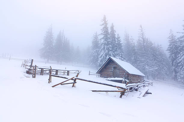 istock old farm in the mountains at winter 185711742