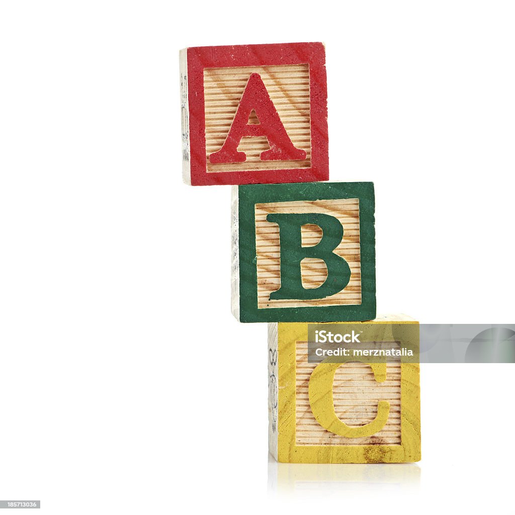 Hölzerne Würfel alphabet - Lizenzfrei Alphabet Stock-Foto