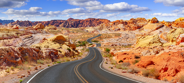 Road in Valley of Fire, Nevada.